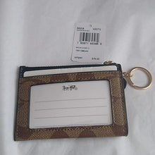 Load image into Gallery viewer, Coach 88208 Mini Skinny ID Case in Signature Canvas, IM/Khaki Midnight