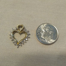 Load image into Gallery viewer, Vintage 10K yellow Gold & Heart Diamond Pendant