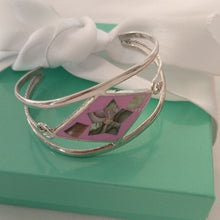 Load image into Gallery viewer, Alpaca Silver + Abalone Floral Child's Bracelet Mexico