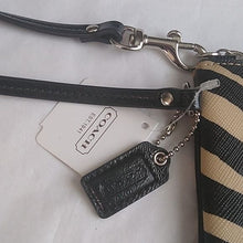 Load image into Gallery viewer, Coach F51099 Zebra Print Small Wristlet, SV/Black