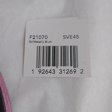 Load image into Gallery viewer, Coach Corner Zip Wristlet in Metallic Crossgrain Leather, SV/ Metallic Blush