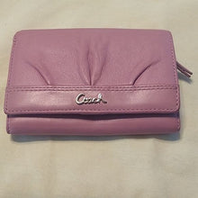Load image into Gallery viewer, Coach Soho Pleated Leather Compact Clutch, Silver/Rose
