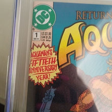 Load image into Gallery viewer, DC Aquaman Return of the King #1 CGC 9.6 12/91 50th Anniversary Year Comic book