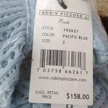 Load image into Gallery viewer, Robin Piccone Perla High Neck Crochet Mix Swimsuit, Pacific Blue, 2