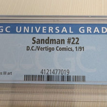 Load image into Gallery viewer, D.C. Vertigo Comics Sandman #22 CGC Graded 9.6 Gaiman WP