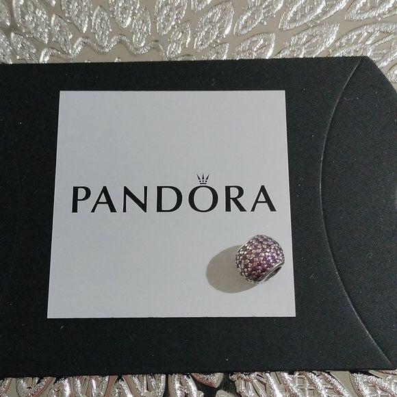 Pandora Sterling Silver Pave Lights Bead w/ Violet CZ - 791051CFP