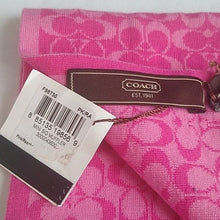 Load image into Gallery viewer, Coach F98730 Mini Signature Muffler Scarf, Pink/Raspberry