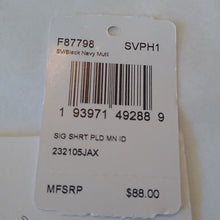 Load image into Gallery viewer, Coach Mini Skinny ID Case in Signature Canvas w/ Shirting Plaid Print, SV/Navy