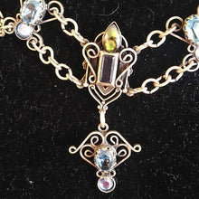 Load image into Gallery viewer, Vintage Mary DiMarco Necklace Blue and Green Stones