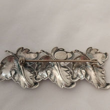 Load image into Gallery viewer, Vintage JewelArt Co. Sterling Silver Triple Leaf Brooch Pin - 2.25 Inches
