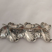 Load image into Gallery viewer, Vintage JewelArt Co. Sterling Silver Triple Leaf Brooch Pin - 2.25 Inches
