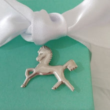 Load image into Gallery viewer, Vintage Sterling Silver Prancing Horse Brooch Pin