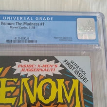 Load image into Gallery viewer, Marvel Venom: The Madness #1 WP Juggernaut appearance CGC 9.8 Graded Comic