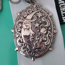 Load image into Gallery viewer, Samuel B Benham Mystic Man In The Moon SS 925 + 18kt Gold Carved Cameo Necklace