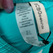 Load image into Gallery viewer, BCBGeneration Banded Tri Top + Hipster Bikini Bottom Set, Aqua, Small