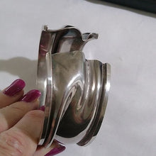 Load image into Gallery viewer, Artisan made Sterling Silver Gathered Cuff Bracelet