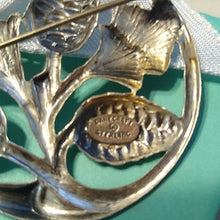 Load image into Gallery viewer, Vintage Danecraft Pine Pinecones Circle Brooch Sterling Silver 925, 6.57 g