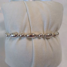 Load image into Gallery viewer, Sterling Silver 925 Beaded Bracelet, 8"