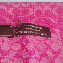 Load image into Gallery viewer, Coach F98730 Mini Signature Muffler Scarf, Pink/Raspberry