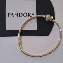 Load image into Gallery viewer, Pandora Moments Heart Clasp Bracelet 7.9" ALE 925 Sterling Silver