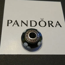 Load image into Gallery viewer, Pandora Murano Black Flowers Charm 925 ALE  790604
