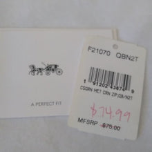 Load image into Gallery viewer, Coach F21070 Crossgrain Metallic Leather Corner Zip Wristlet, QB/Metallic Fern