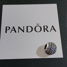 Load image into Gallery viewer, Pandora Sterling Silver Pave Lights Bead w/ Blue Nano Crystal- 791051NCB
