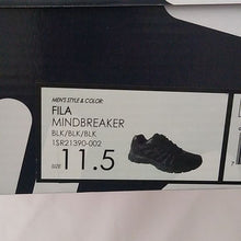 Load image into Gallery viewer, Fila Mind breaker Black/Black/Black Athletic Shoes Sneakers, Size 11.5