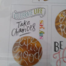 Load image into Gallery viewer, Mambi Sticks inspirational friendship happy Stickers, 16 sheets total