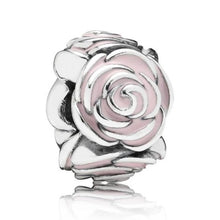 Load image into Gallery viewer, Pandora Sterling Silver Rose Garden Bead w/ Pink Enamel - 791291EN40

