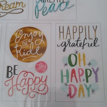 Load image into Gallery viewer, Mambi Sticks inspirational friendship happy Stickers, 16 sheets total