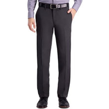 Load image into Gallery viewer, Haggar Cool 18 Pro Straight Fit Flat Slacks Pants, Dark Grey Heather, 36W x34L