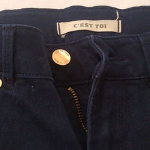 Load image into Gallery viewer, C'est Toi Navy Blue stretch Denim Shorts, Size Small