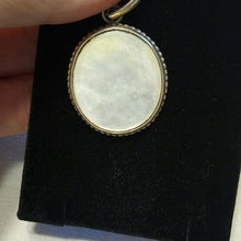 Load image into Gallery viewer, Sterling Silver + Mother of Pearl Oval Pendant and Square Statement Ring