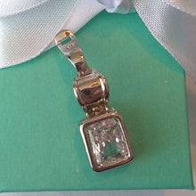 Load image into Gallery viewer, Sterling Silver Cubic Zirconia Slide Enhancer Pendant 925
