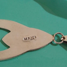 Load image into Gallery viewer, Alpaca Silver Tone Mexico Mother-of-pearl+ Abalone Long Oval Pendant