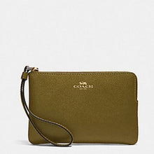 Load image into Gallery viewer, Coach 58032 Corner Zip Wristlet, IM/Citron