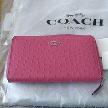 Load image into Gallery viewer, Coach F39885 Embossed Continental Wallet, SV/Strawberry