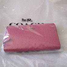 Load image into Gallery viewer, Coach F39885 Embossed Continental Wallet, SV/Strawberry