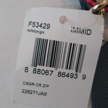 Load image into Gallery viewer, Coach Crossgrain Leather Corner Zip Wristlet, IM/Midnight