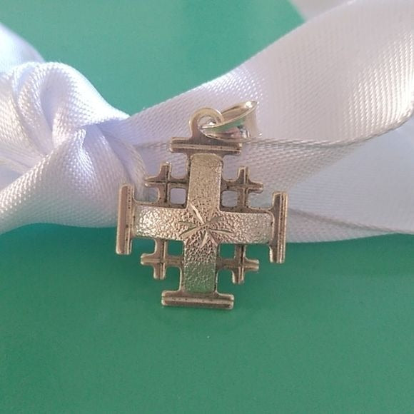Jerusalem Crusader's Cross 925 Sterling Silver Pendant