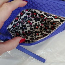 Load image into Gallery viewer, Vera Bradley Iconic Microfiber Pouch Wristlet, Gage Blue