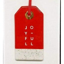 Load image into Gallery viewer, Starbucks Holiday Ceramic Ornament JOYFUL Gift Tag