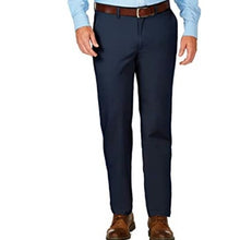 Load image into Gallery viewer, J.M. Haggar Luxury Comfort Slim Fit Stretch Chino Slacks Pants, Navy, 33W x 30L
