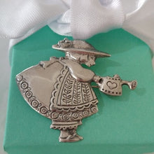 Load image into Gallery viewer, Vintage Mary Engelbreit ME INK Sterling Silver Girl With Watering can Brooch 925
