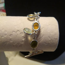Load image into Gallery viewer, LC Lauren Conrad Chandelier Earrings ,+ Glass links 7" Bracelet set