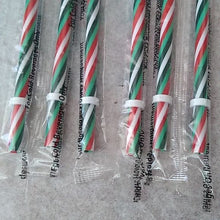 Load image into Gallery viewer, Starbucks Very Special Holiday Candy Cane Swirl Straws, set of 6