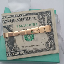Load image into Gallery viewer, Vintage 14kt Money Clip w/ MCR initials or My Chemical Romance Band Fan