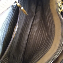 Load image into Gallery viewer, Authentic Prada Saffiano Lux Promenade Top Handle Satchel Bag in Cameo Beige