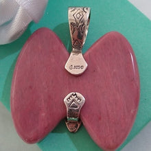 Load image into Gallery viewer, Vintage Carolyn Pollack Relios Butterfly Pendant Sterling Silver & Rhodochrosite
